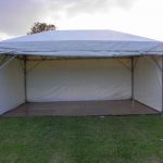 Gazebo in acciaio zincato. Dim. 7 x 4 m.