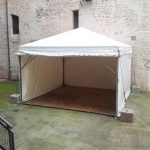 Gazebo in acciaio zincato. Dim. 5 x 5 m.